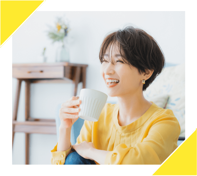 理想の部屋を思い描く女性